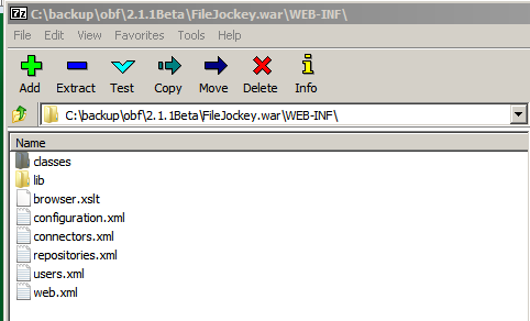 FileJockey.war opened in 7Zip