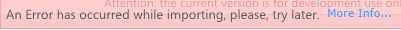 Sometimes the import of an XFDS file generates an error
